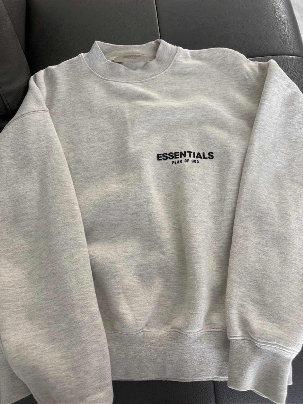 Fear of God ESSENTIALS Light Heather Gray Crewneck Sweatshirt